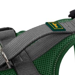 Hunter Hunde Geschirr Maldon Up Dunkelgr&uuml;n/Grau 34-49 cm/XS