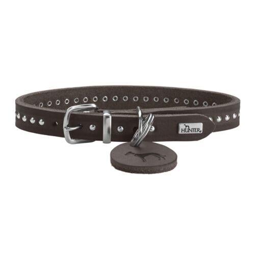 Hunter Hunde Halsband Aalborg Style Dunkelbraun 37 cm/XS-S