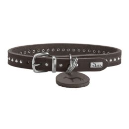 Hunter Hunde Halsband Aalborg Style Dunkelbraun 37 cm/XS-S