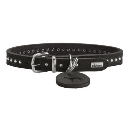 Hunter Hunde Halsband Aalborg Style Schwarz 37 cm/XS-S