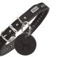 Hunter Hunde Halsband Aalborg Style Schwarz 37 cm/XS-S