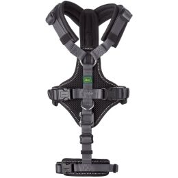 Hunter Hunde Sicherheitsgeschirr Maldon Schwarz/Grau 53-71 cm/M