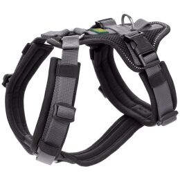Hunter Hunde Sicherheitsgeschirr Maldon Schwarz/Grau 53-71 cm/M