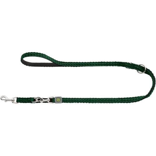 Hunter Hunde Verstellbare Führleine Hilo Dunkelgrün B 1,5 cm x L 200 cm