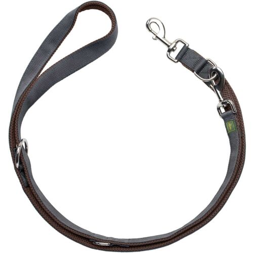 Hunter Hunde Verstellbare Führleine Maldon Braun/Grau B 1,5 cm x L 200 cm