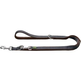 Hunter Hunde Verstellbare F&uuml;hrleine Maldon Braun/Grau B 1,5 cm x L 200 cm