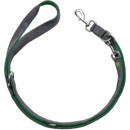 Hunter Hunde Verstellbare F&uuml;hrleine Maldon Dunkelgr&uuml;n/Grau B 1,5 cm x L 200 cm