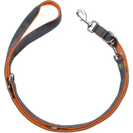Hunter Hunde Verstellbare F&uuml;hrleine Maldon Orange/Grau B 1,5 cm x L 200 cm