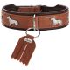 Hunter Hunde Halsband Teckel München Cognac/Schwarz 37 cm/XS-S