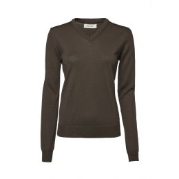 Chevalier Damenpullover Blaise Leather Brown 42W