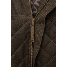 Rascher Herren Steppweste Loden Deluxe steingrau-oliv 60