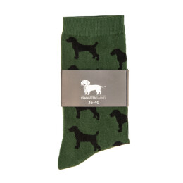 Krawattendackel Unisex Socken Terrier grün