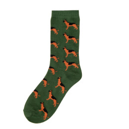 Krawattendackel Unisex Socken Schäferhund grün