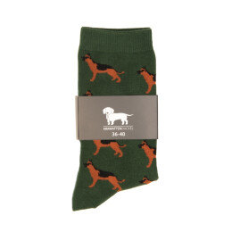 Krawattendackel Unisex Socken Schäferhund grün