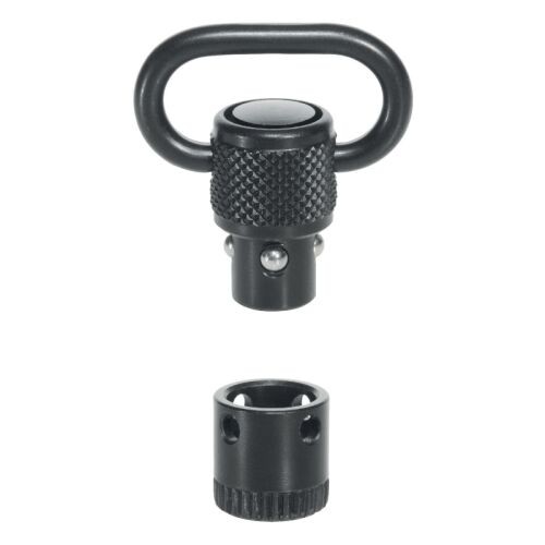 Halder Riemenbügel und Buchse Push & Go 6,0mm in Holz arretierbar 23mm