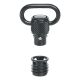 Halder Riemenbügel und Buchse Push & Go 9,5mm in Kunststoff arretierbar 23mm