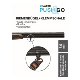 Halder Riemenb&uuml;gel+Klemmschale 6,0mm 23mm &Oslash; 17,6-18,5mm