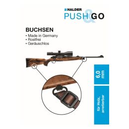 Halder 2x Buchsen 6,0mm in Holz arretierbar