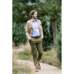 Blaser Herren Chino Denim Stretch Tom Dunkeloliv 54