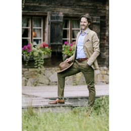 Blaser Herren Chino Denim Stretch Tom Dunkeloliv 54