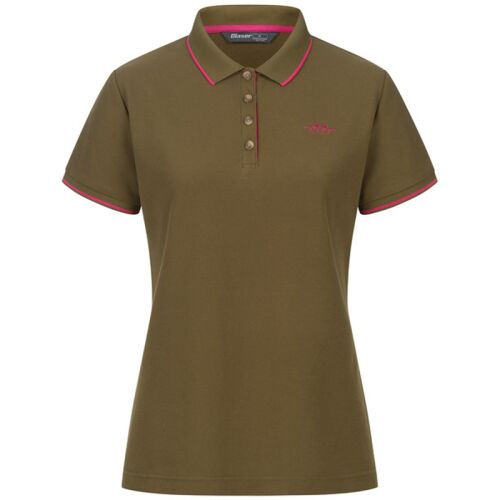 Blaser Damen Polo Shirt 24 Dunkeloliv/Heidekraut 36