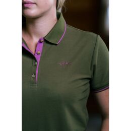 Blaser Damen Polo Shirt 24 Dunkeloliv/Heidekraut 36
