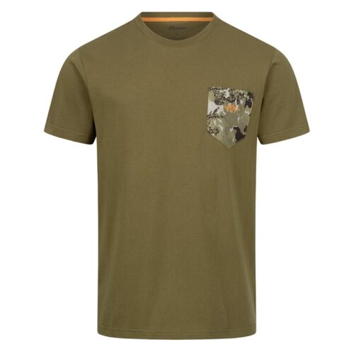Blaser Herren T-Shirt Camo Pocket T 24 Dunkeloliv XXL