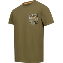 Blaser Herren T-Shirt Camo Pocket T 24 Dunkeloliv XXL