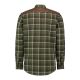 Tom Collins Herren Hemd 1/1-Arm Collin mit Lederpassen Oliv 47/48