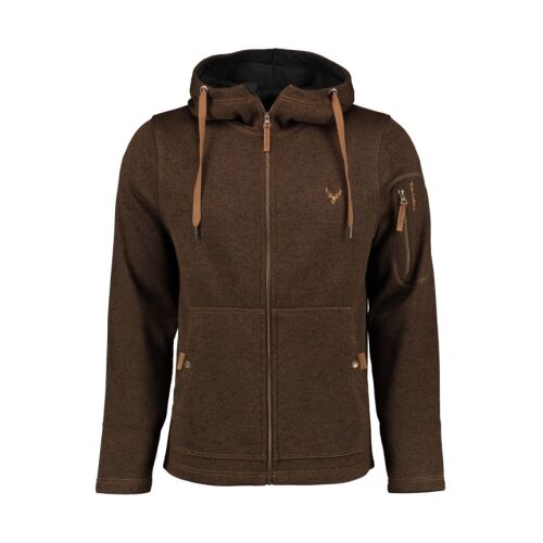 Tom Collins Herren Strick Fleece Jacke Farin Dunkelbraun L