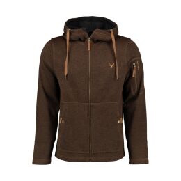 Tom Collins Herren Strick Fleece Jacke Farin Dunkelbraun 3XL