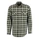 OS Trachten Herren Hemd 1/1-Arm Collin Flanell Oliv 41/42