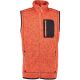 OS Trachten Herren Weste Strick Fleece Furkan Orange 2XL