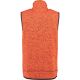 OS Trachten Herren Weste Strick Fleece Furkan Orange 2XL