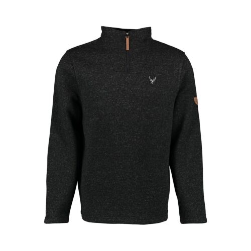 OS Trachten Herren Pullover Strick Fleece Franklyn Anthrazit XL