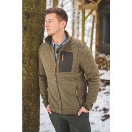 OS Trachten Herren Jacke Strick Fleece Fares