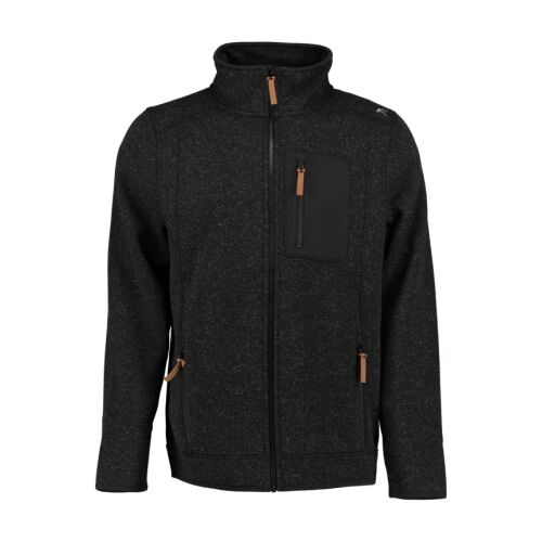 OS Trachten Herren Jacke Strick Fleece Fares Anthrazit 4XL