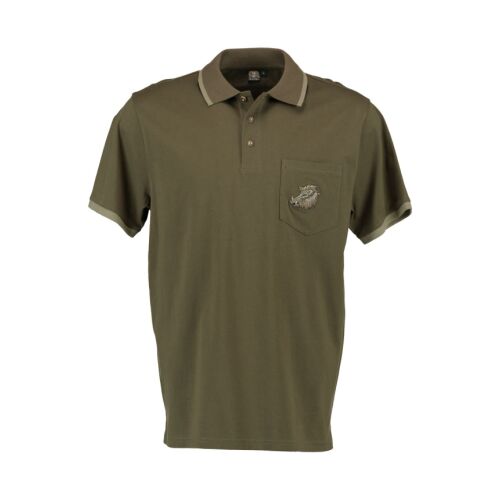 OS Trachten Herren Poloshirt 1/2-Arm Alex Oliv M