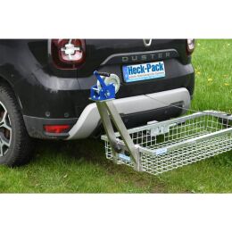 Heck-Pack Aufsteckbare Halterung mit Handseilwinde f&uuml;r 125 mm Heck-Pack Hecktr&auml;ger