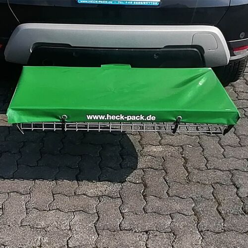 Heck-Pack Abdeckplane in grün für Heckträger inkl. Befestigungsgummis 1000 x 600 mm