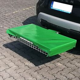 Heck-Pack Abdeckplane in gr&uuml;n f&uuml;r Hecktr&auml;ger inkl. Befestigungsgummis 1000 x 600 mm