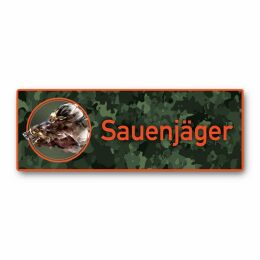 Wilde Hilde Aufkleber "Sauenjäger"