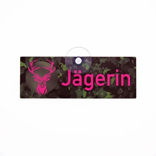 Wilde Hilde Saugnapfschild "Jägerin" IIII Pink
