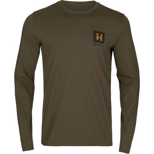 Härkila Herren Langarmshirt Gorm Willow Green 3XL