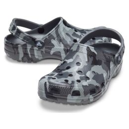Crocs Unisex Clog Classic Printed Camo Slate Grey / Multi M11/45-46