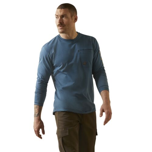 Ariat Herren Langarmshirt Rebar® Workman Logo Blue S