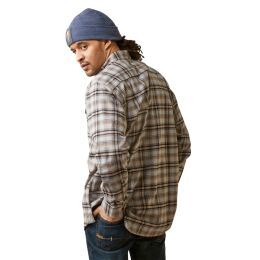 Ariat Herren Hemd Rebar&reg; Work Flanell DuraStretch Grey S