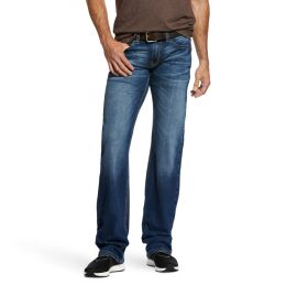 Ariat Herren Jeans M7 Rocker Stretch Nassau Blue 34W/32L