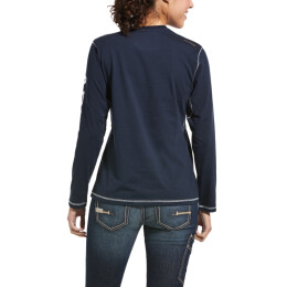 Ariat Damen Langarmshirt Rebar&trade; Workman Navy M