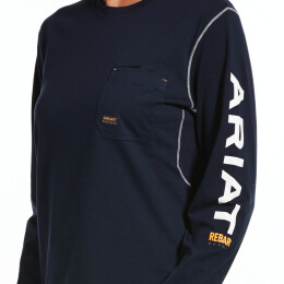 Ariat Damen Langarmshirt Rebar&trade; Workman Navy M